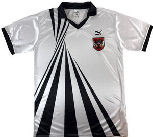 Puma Austria Soccer Jersey Men's 2XL White Black Eagle Crest